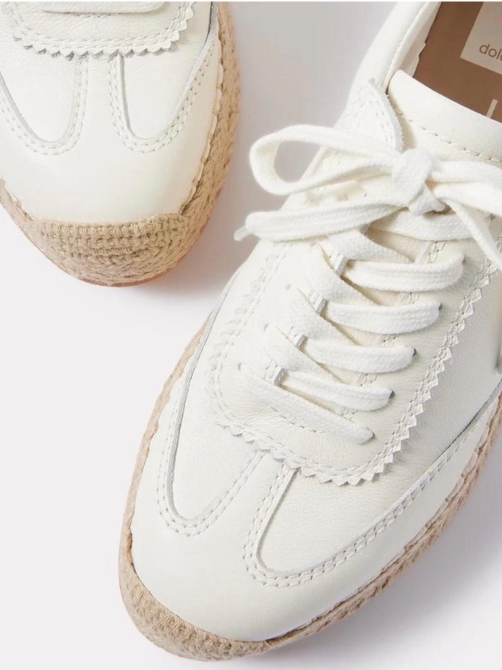 NWT Dolce Vita White Platform Jaja Espadrille Wedge Sneaker - Size: 9.5 - Picture 13 of 14